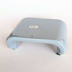 Vintage Haeger Ceramic Pedestal Stand – Glossy Blue, NOS, 1984